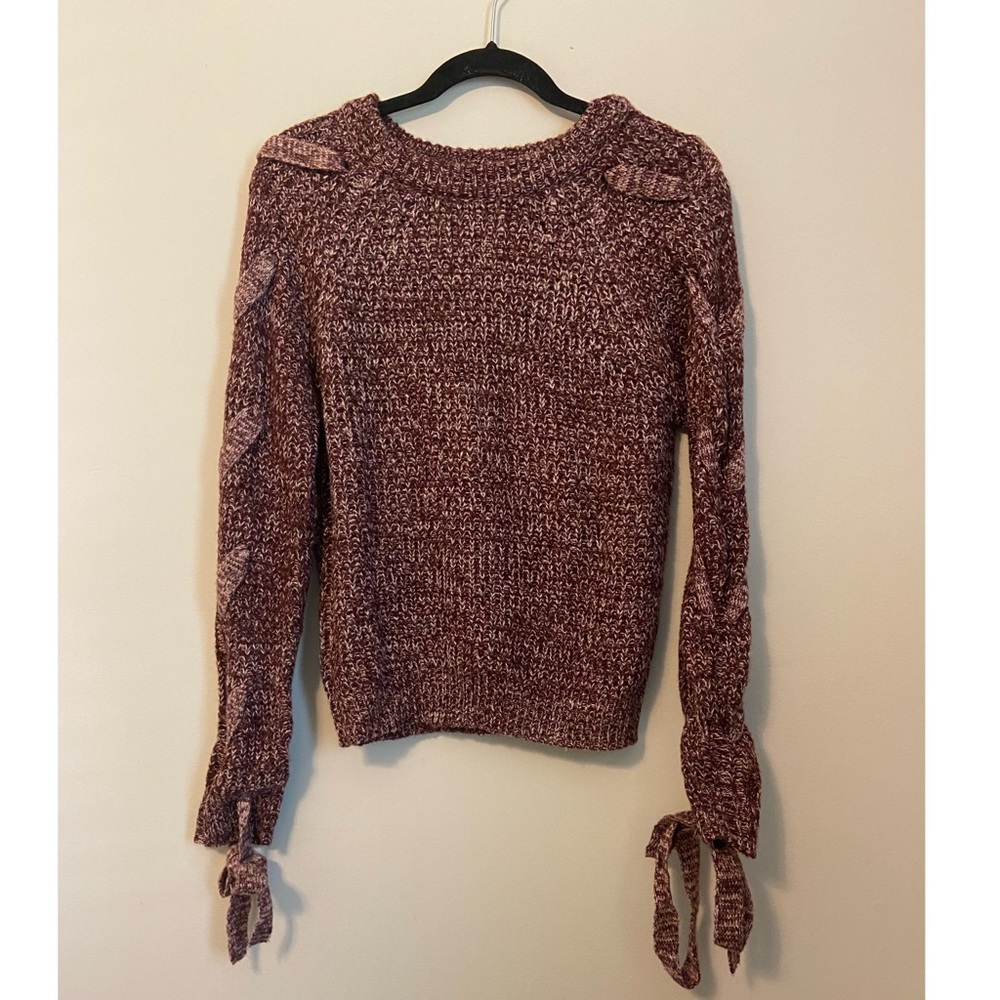 Fashion Nova Love Tree Eyes On Me Sweater - Wine